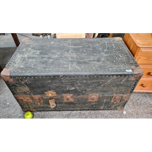 684 - Large antique trunk.