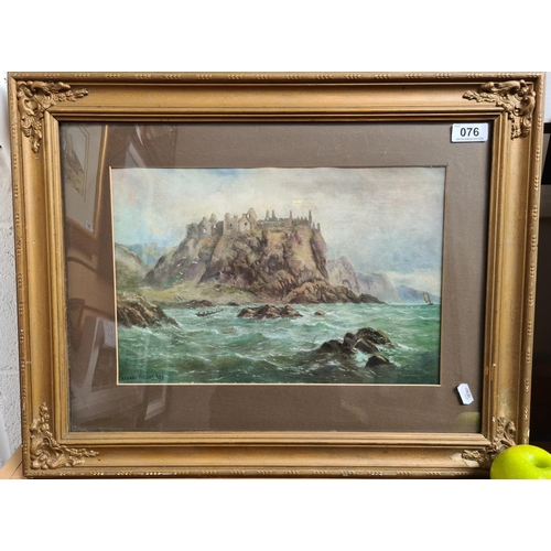 76 - Print of Alexander William RHA's of Dunluce Castle. Irish landscape and marine painter. He was also ... 