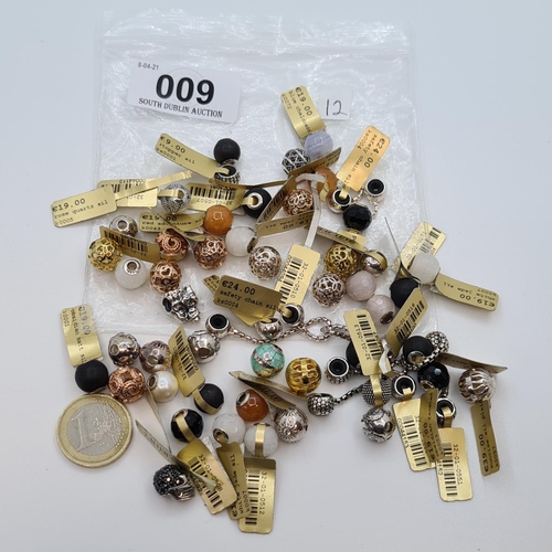 9 - Large selection of 925 Silver new charms all with tags over 400+ in retail value.