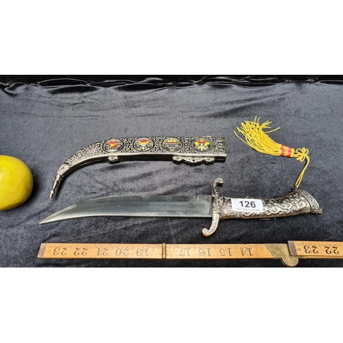 126 - Gurkha style ornamental dagger. 15 inches long.