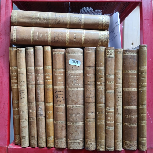 79 - Antique collection of 15 volumes 'Journal des Maires' from late 1800's.