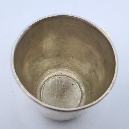 344 - Russian Silver 84 Smalll Christening cup date 1893, Pre Revolution. Maker B.H.H Pics of marks to fol... 