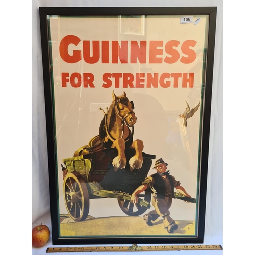 106 - Lovely large Guinness advertisement print.