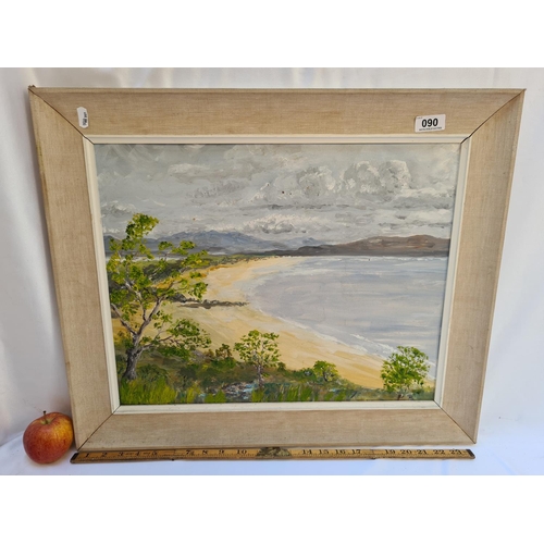 90 - Original W. J Brookes, 'Inch Beach, Kerry', Oil on board.