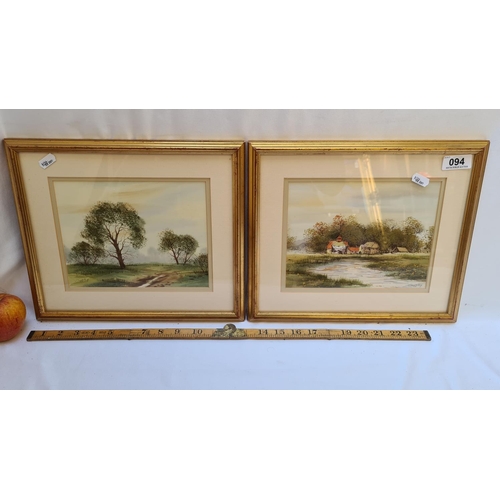 94 - Pair of 20th century water colours. Both signed by the artist 'Gaihly'.