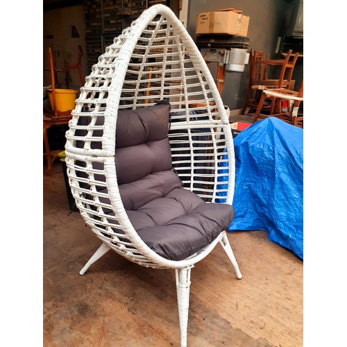 88 - Fabulous Large Outdoor designer  Rattan Egg chair. Brand new with grey large cushion. Cost £795 Thes... 