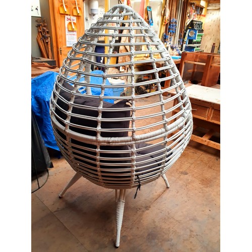 88 - Fabulous Large Outdoor designer  Rattan Egg chair. Brand new with grey large cushion. Cost £795 Thes... 