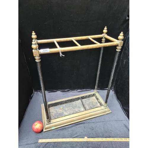 184 - Edwardian brass good looking umbrella stand