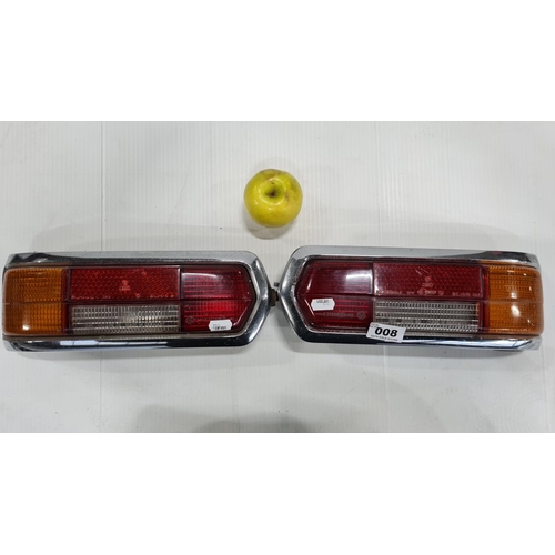 362 - Mercedes W108/09 full set of original rear tail lights (left and right) with lenses and a third spar... 