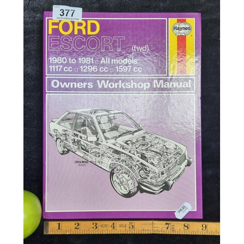 377 - Original Hayes Ford Escort handbook. 1980 -1981 All models, as New