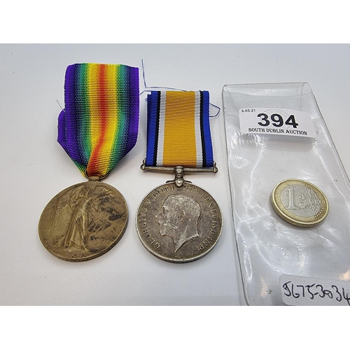 394 - 1914-18 WWI medal together with the Great War for Civilization medal, 1914-19. Presented to W.E. Val... 