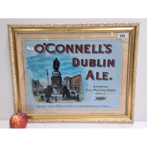 82 - Print of O'Connells Dublin Ale vintage advertisement. Mm: 51 cm x 41.5 cm.