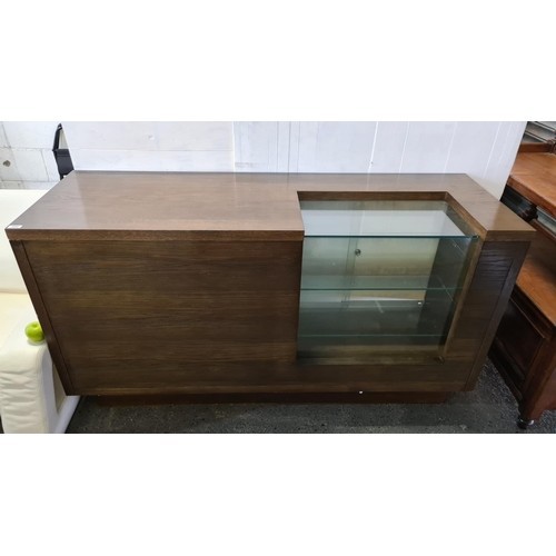 352 - Solid Walnut Display Counter. This piece was in the Home Cinema room and was used to hold Pop corn a... 