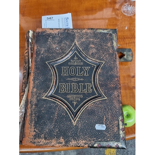 547 - Very large edition of the Holy Bible edited by the Rev. John Eadie D.D.L.L.D. Professor of Biblical ... 