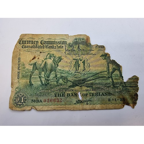 405 - Declaration relative To Mutilated Consolidated Bank Notes inc Several Irish and English bank notes, ... 