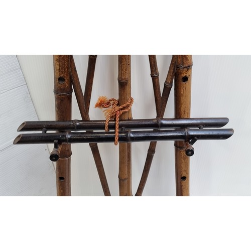 349 - Super rare 19th century bamboo Artist easel in good order including original cross bars. Very good e... 