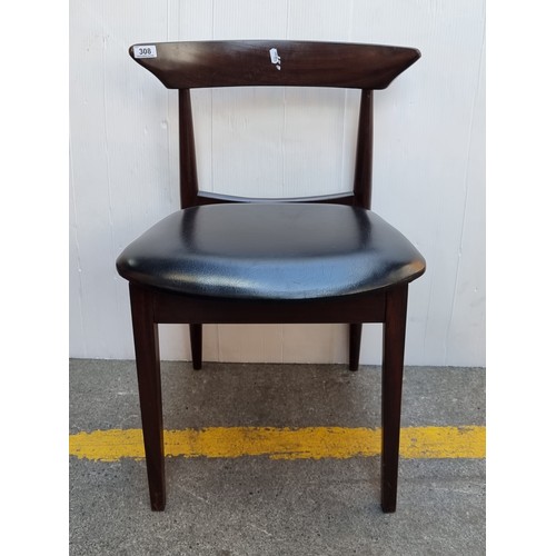 308 - Super set of 6 Mid century dining chairs. ( They came in with the super Rosewood table and matching ... 