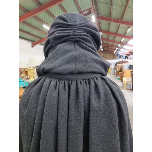 231 - 100% wool cloak by Jean's of Donegal with detachable decorative hood