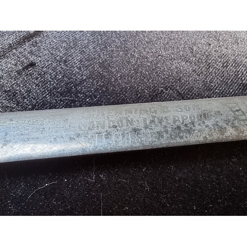 177 - Very rare and interesting 19th century narrow Masons sword with Skull detail by G Kenning and Son wi... 