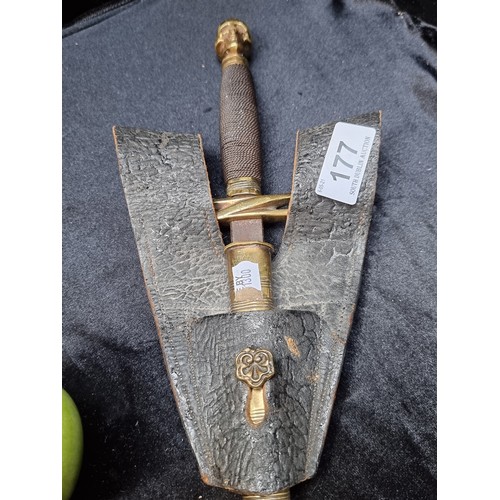 177 - Very rare and interesting 19th century narrow Masons sword with Skull detail by G Kenning and Son wi... 