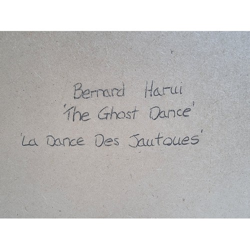 61 - Large Bernard Harui, 'The Ghost Dance' (La Dance Des Jautoues) oil over hair on board. Wonderfully t... 