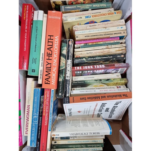 576 - Five crates of mixed antique, vintage and contemporary books. Great lot! Inc a box of antique books.