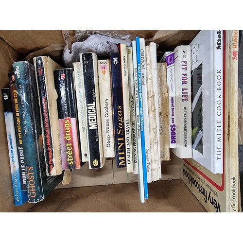 576 - Five crates of mixed antique, vintage and contemporary books. Great lot! Inc a box of antique books.