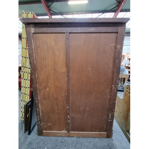 597 - Neat size antique compendium gents wardrobe in burr/burl walnut, brand Compactom. Features original ... 