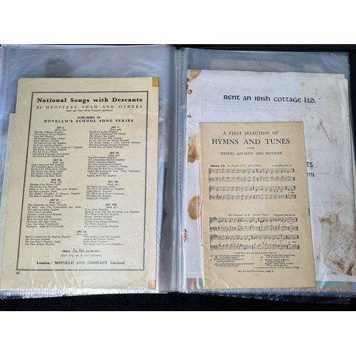 602 - A collection of various antique documents, preserved in plastic pockets. Lots of amazing Irish and D... 