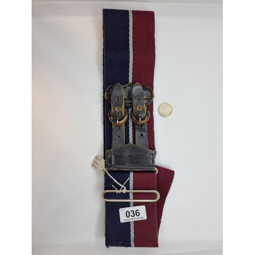 36 - An RAF staff belt, complete with buckles. In good order.