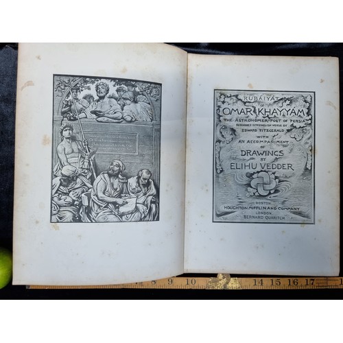 760 - One Very large book Rubaiyat of Omar Khayyam, With illustrations by Elihu Vedder Fabulous 19th centu... 