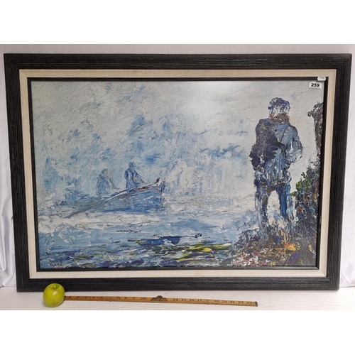 259 - Very large print of Jack B Yeats R.H.A 'Misty Morning', original painting sold at Sotheby's in 2018.... 