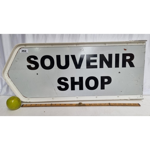 262 - A Large Wall Mounted  metal Souvenir Shop Sign