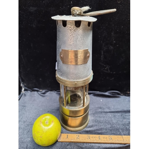 268 - A Rare Antique J.H Naylor Miners Lamp
