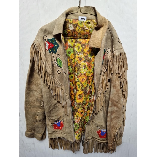288 - Star Lot : A super Western style jacket worn in the 1992 movie 'Into the West', directed by Mike New... 