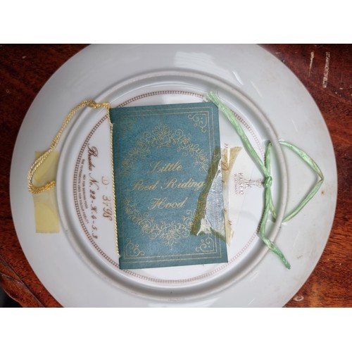 318 - 13 Decorative Plates Including A.K Kaiser W. Germany Fairy Tale Series and Royal Grafton Bone China.
