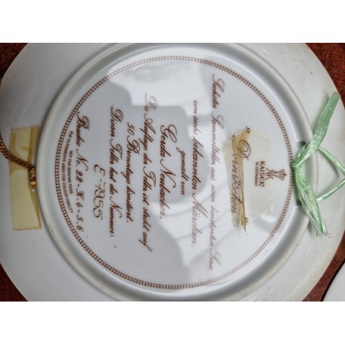 318 - 13 Decorative Plates Including A.K Kaiser W. Germany Fairy Tale Series and Royal Grafton Bone China.