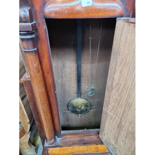 627 - Star Lot. A Fabulous Victorian 8 Day full size Grandfather Clock with Weights and a Chime Featuring ... 