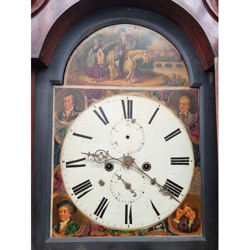 627 - Star Lot. A Fabulous Victorian 8 Day full size Grandfather Clock with Weights and a Chime Featuring ... 