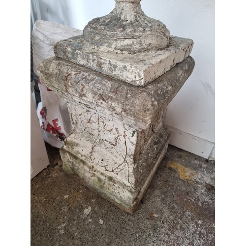 771 - Antique stone/concrete good size Grecian garden urn on pedestal. From a fine home in Blackrock.
DM i... 