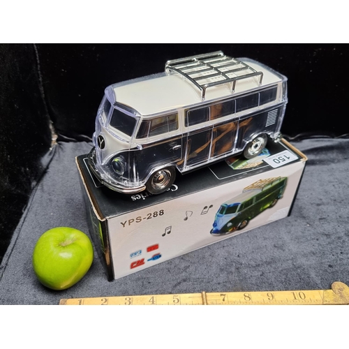 150 - A VW bus Model Speaker with Usb and Fm Radio. Brand New in Box.