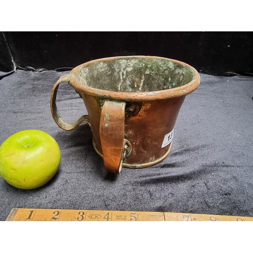 132 - An Antique rare 19th century or earlier Copper Jug with Double Handles
