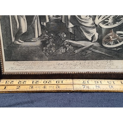 140 - Wonderful original antique engraving by Hendrick Goudt (1583–1648)'Ceres Seeking Her Daughter', made... 