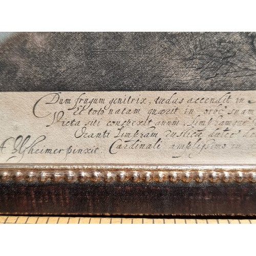 140 - Wonderful original antique engraving by Hendrick Goudt (1583–1648)'Ceres Seeking Her Daughter', made... 