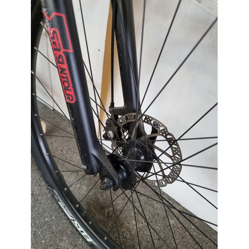 580 - Star Lot : A Fuji Nevada 21 One.9 Hard Tail Full Suspension Mountain Bike, 2018 Black and Red Editio... 