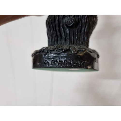 613 - A Bronze / Resin Sculpture of a Lady Signed A.Rynhart'92 on the Base.