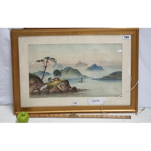 102 - A good sized original watercolour signed bottom right by the artist E.L.  Herring, entitled 