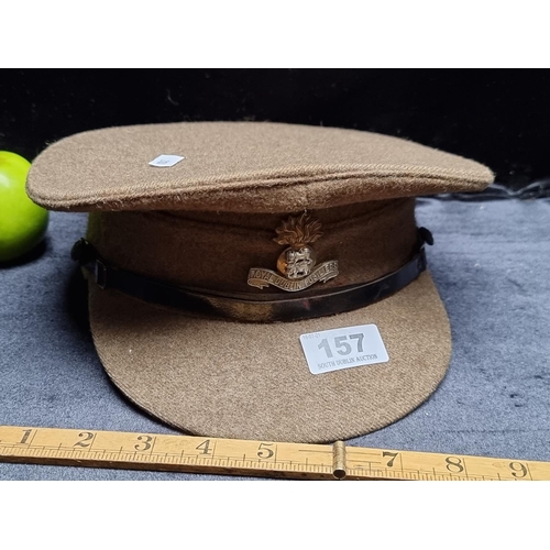 157 - A Royal Dublin Fusiliers WWI Officers Rank Peak Cap.