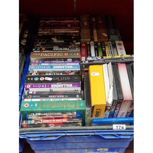 174 - A Very Large Collection of DVDs and DVD Boxsets and Blue rays Including The Pacific, Curb Your Enthu... 