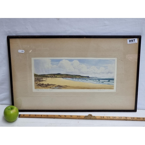 97 - Lovely etching with aquatint print showing Ballygawley Bay, signed bottom right by the artist Robert... 